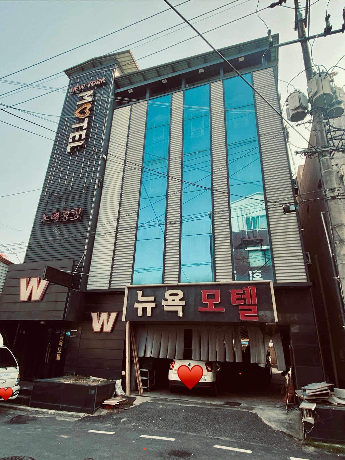 구미 모텔 스테이라움 모텔 전면 사진 리모델링 전